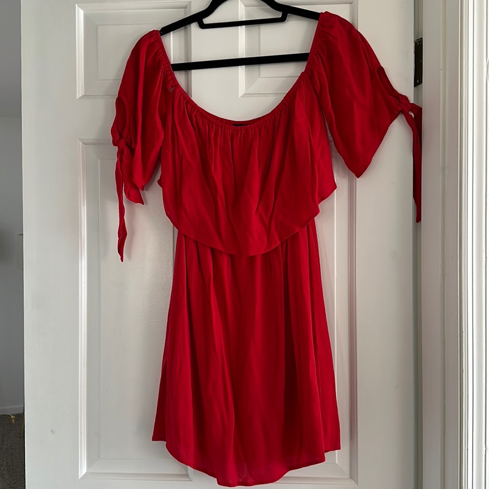 Dee elle Tie sleeve off the shoulder dress
